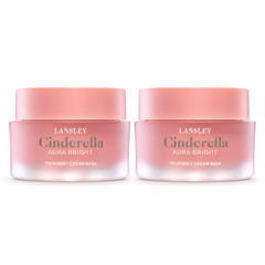 Lansley Cinderella Aura Bright Treatment Cream Mask 50 g — Pack of 2 — exact sold quantity on white