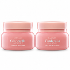 Lansley Cinderella Aura Bright Overnight Body Cream 125 g — Pack of 2 — exact sold quantity on white