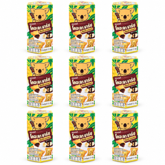 Lotte Koala's March Choco Banana Biscuits — 9 × 37 g — exact sold quantity on white