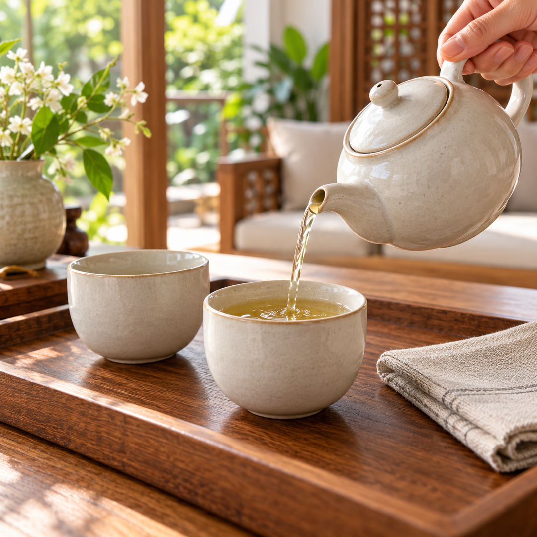 Tea — illustrative serving suggestion; accessories not included