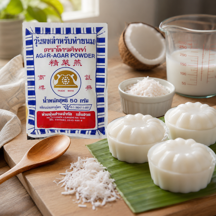 Telephone Brand Agar-Agar Powder dessert scene