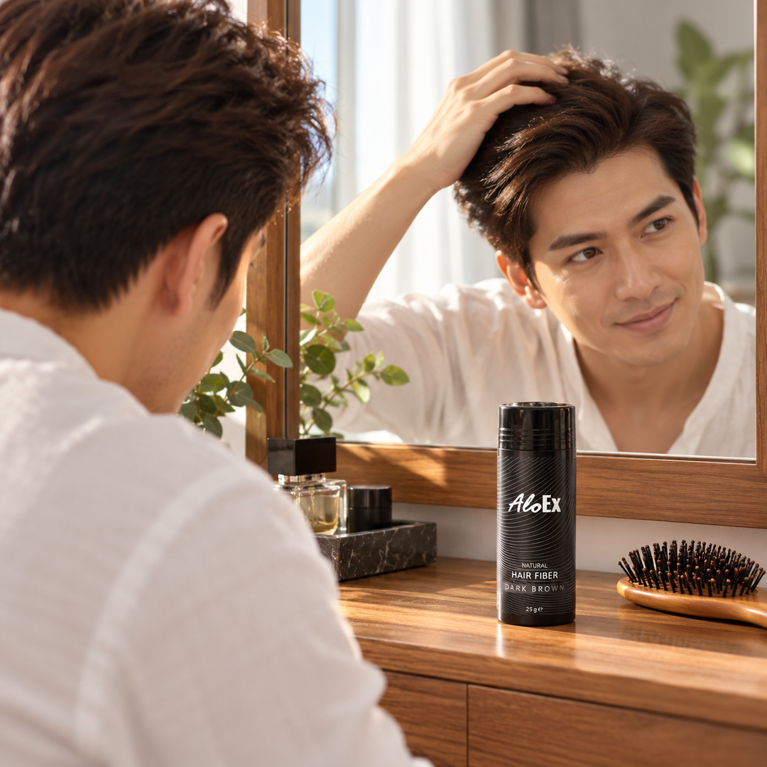 AloEx Natural Hair Fiber Dark Brown 25g – 1, 2 or 4 Bottles — lifestyle