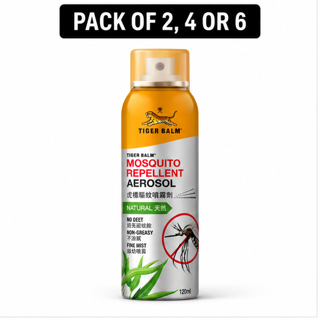 Tiger Balm Mosquito Repellent Aerosol 120ml – multipack cover