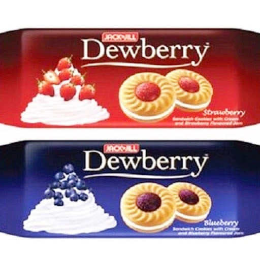 Dewberry Strawberry & Blueberry Cream Sandwich Biscuits – Pack of 12 Each | Fruity Cream-Filled Cookies Duo