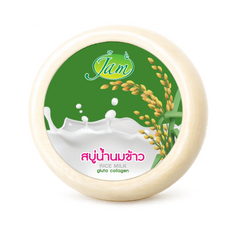 Official JAM 160 g round soap on white background