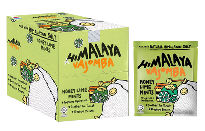 Big Foot Himalaya Salt Candy Honey Lime Mints – 12 Sachets per Pack, Set of 2 (Total 24 Sachets)