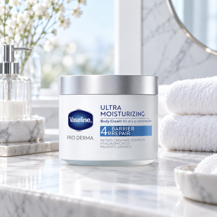 Vaseline Pro Derma Ultra Moisturizing 4D Barrier Repair lifestyle