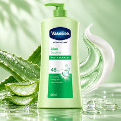Vaseline Aloe Soothe gel and lotion texture