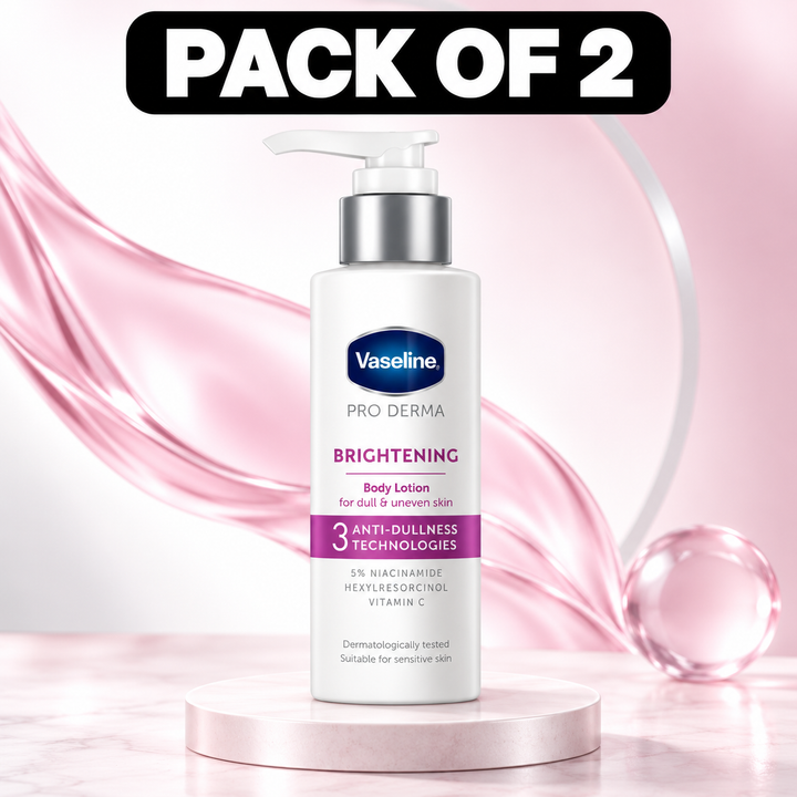 Vaseline Pro Derma Brightening Body Lotion 70 ml pack of 2