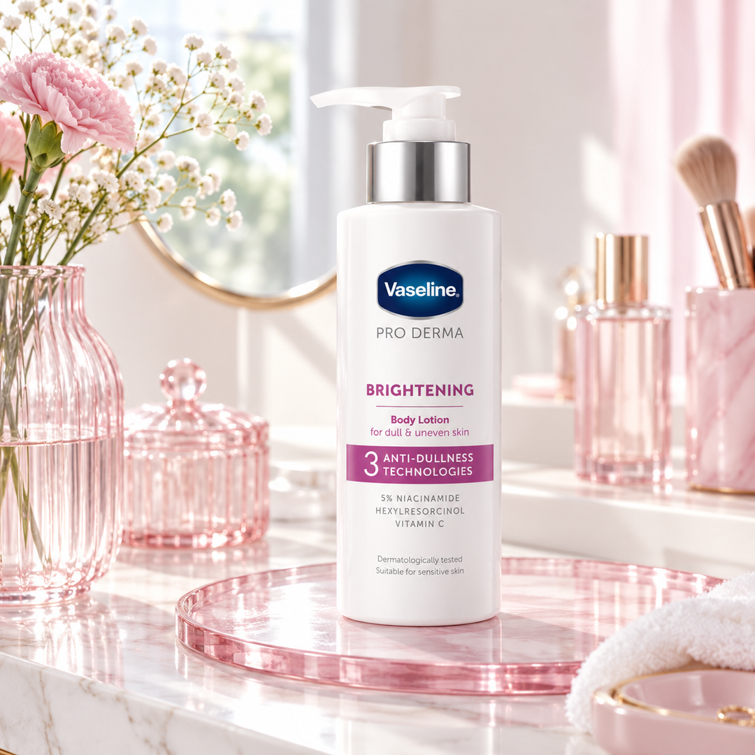 Vaseline Pro Derma Brightening Body Lotion lifestyle