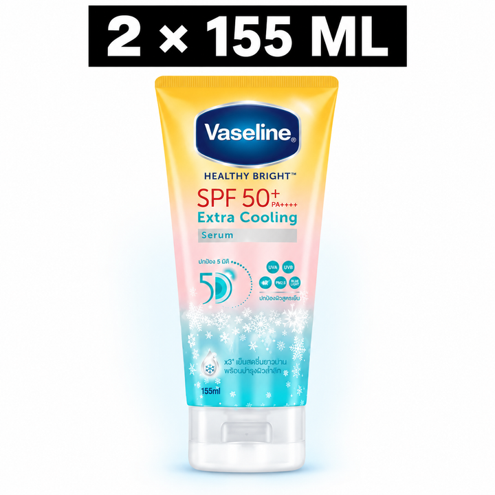 Vaseline Healthy Bright Extra Cooling SPF50+ 2 x 155 ml