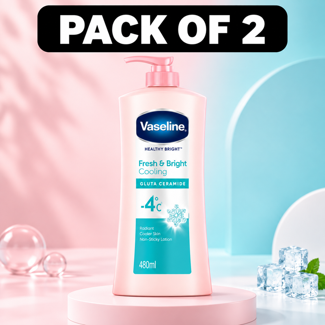 Vaseline Fresh and Bright Cooling 480 ml pack of 2