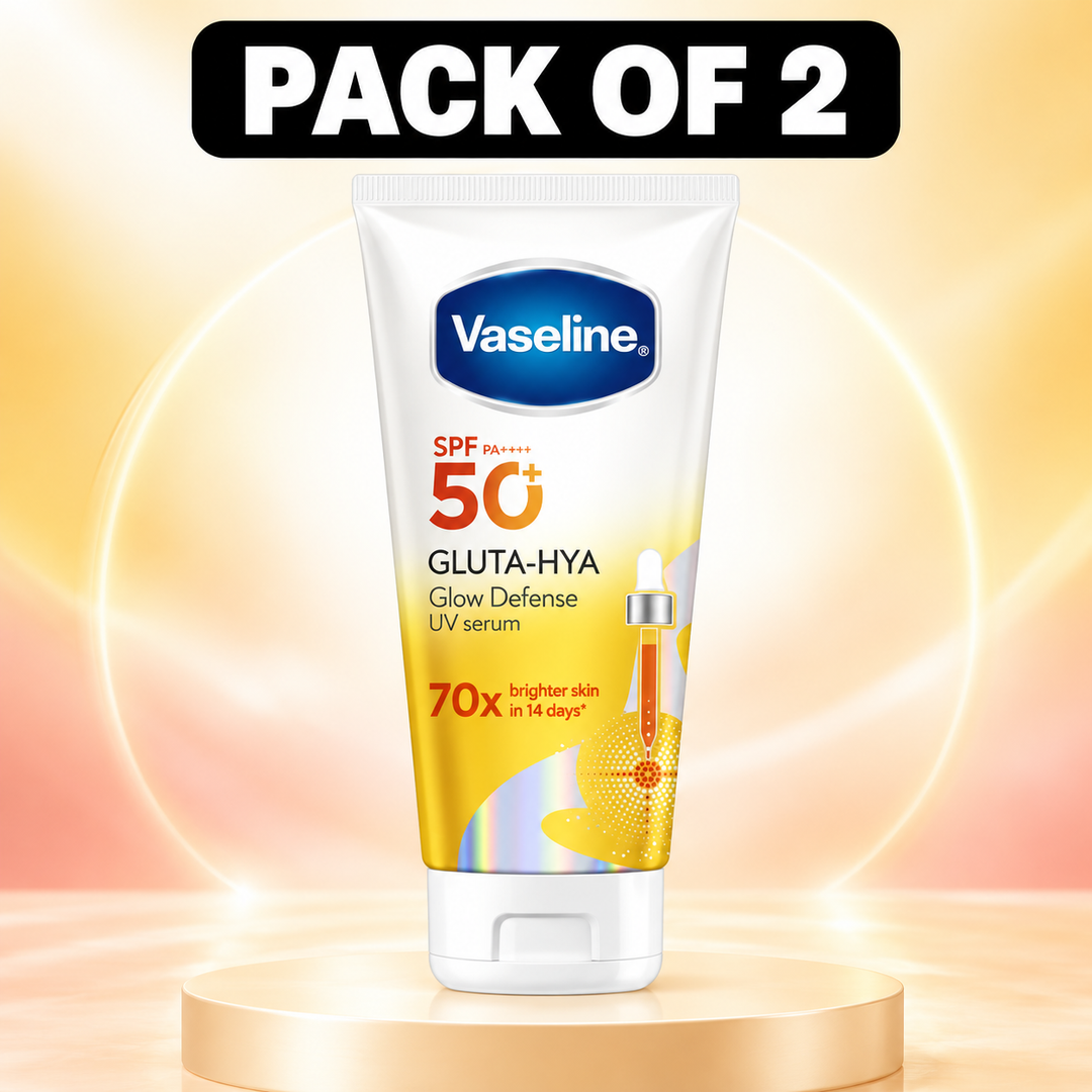 Vaseline Gluta-Hya Glow Defense UV Serum 260 ml pack of 2