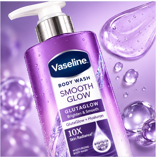 Vaseline GlutaGlow Smooth Glow Body Wash 425 ml pack of 2 — detail