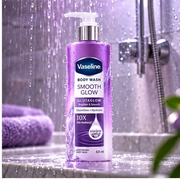 Vaseline GlutaGlow Smooth Glow Body Wash 425 ml pack of 2 — lifestyle