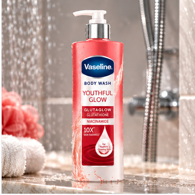 Vaseline GlutaGlow Youthful Glow Body Wash 425 ml pack of 2 — lifestyle