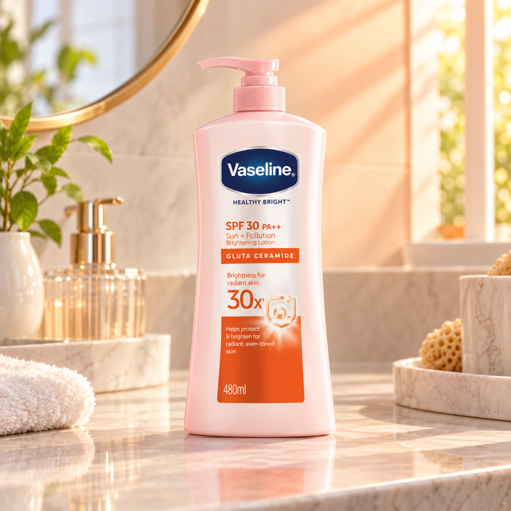 Vaseline SPF30 Gluta Ceramide body lotion lifestyle