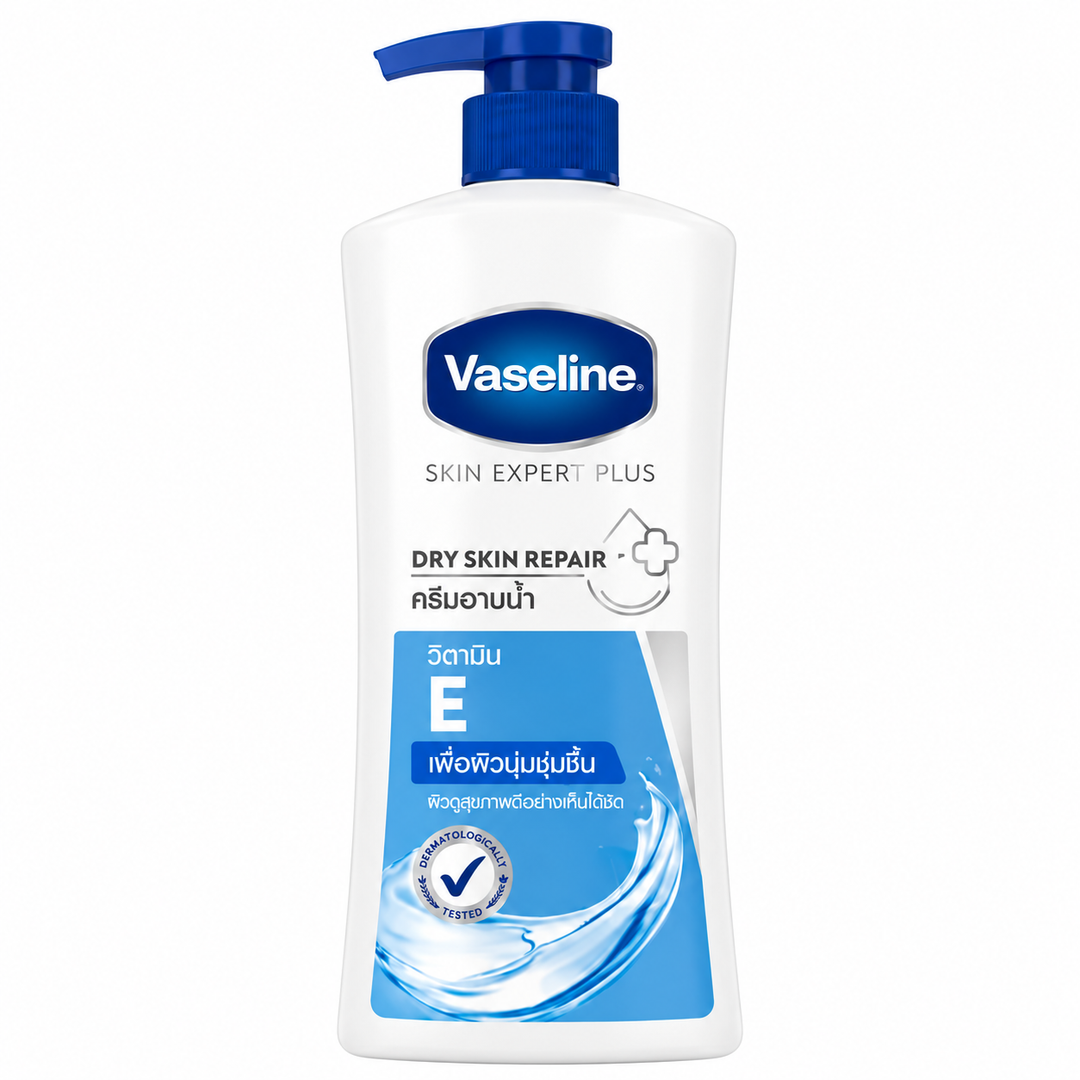 Vaseline Skin Expert Plus Dry Skin Repair Vitamin E Body Wash 400 ml - product on white background