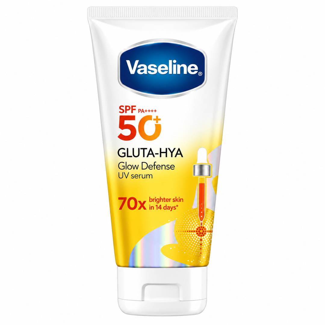 Vaseline Gluta-Hya Glow Defense UV Serum SPF50+ PA++++ 260 ml - product on white background