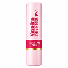 Vaseline Emily in Paris Tinted Lip Balm – Parisian Pink, 3 g - product on white background