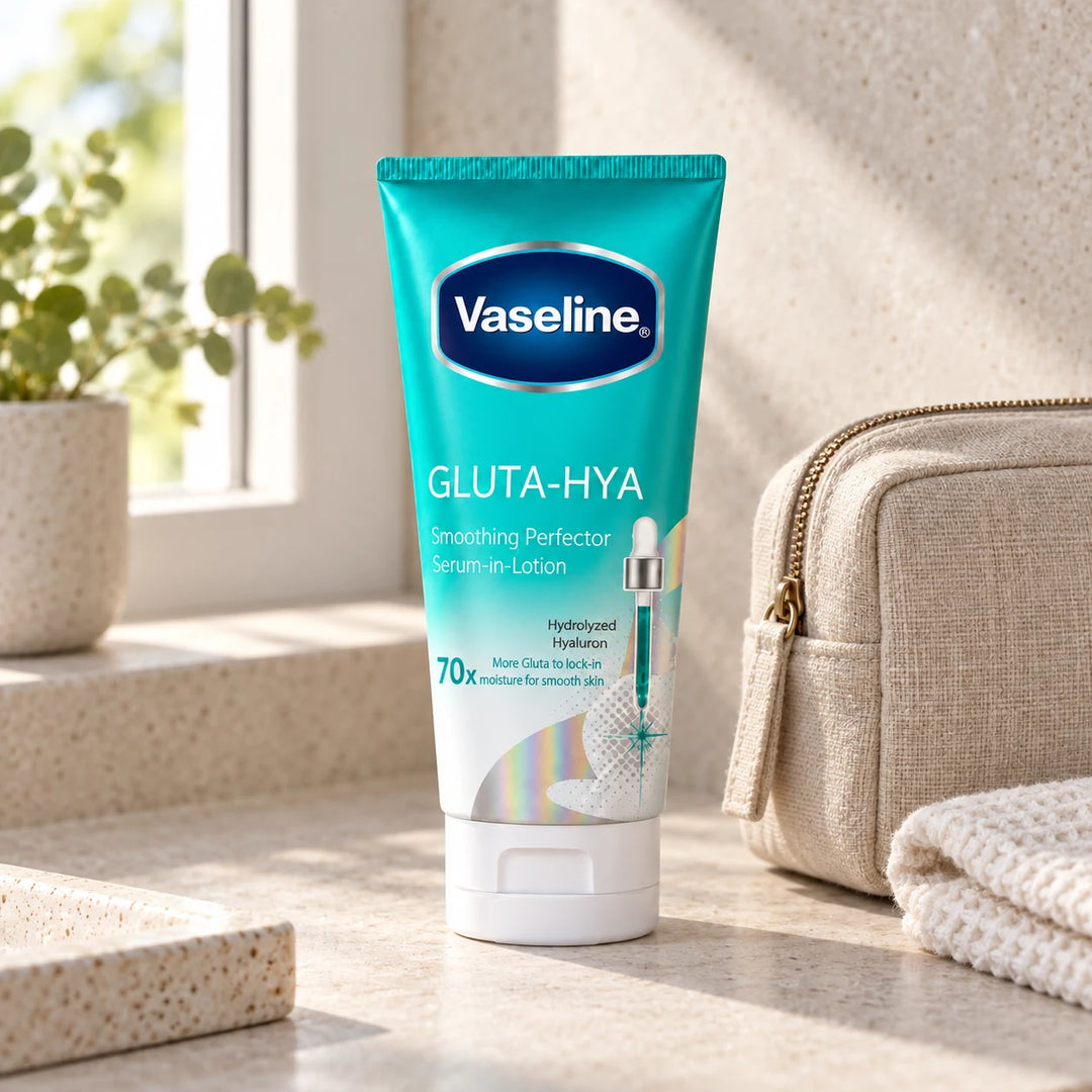 Vaseline Gluta-Hya Smoothing Perfector Body Lotion – 2 × 290ml — lifestyle detail
