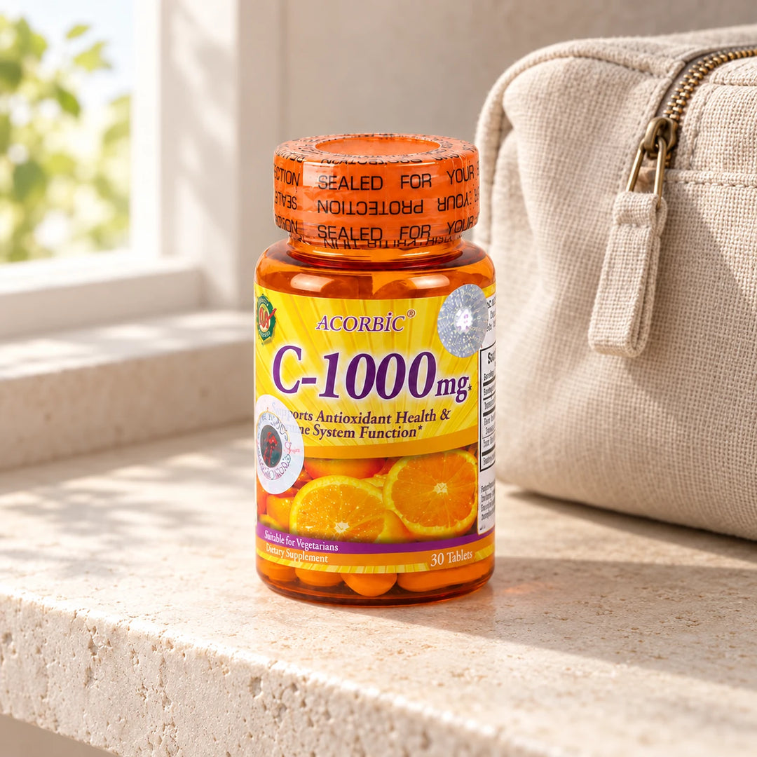 ACORBIC C-1000 mg Vitamin C – 2 Bottles × 30 Tablets — lifestyle detail