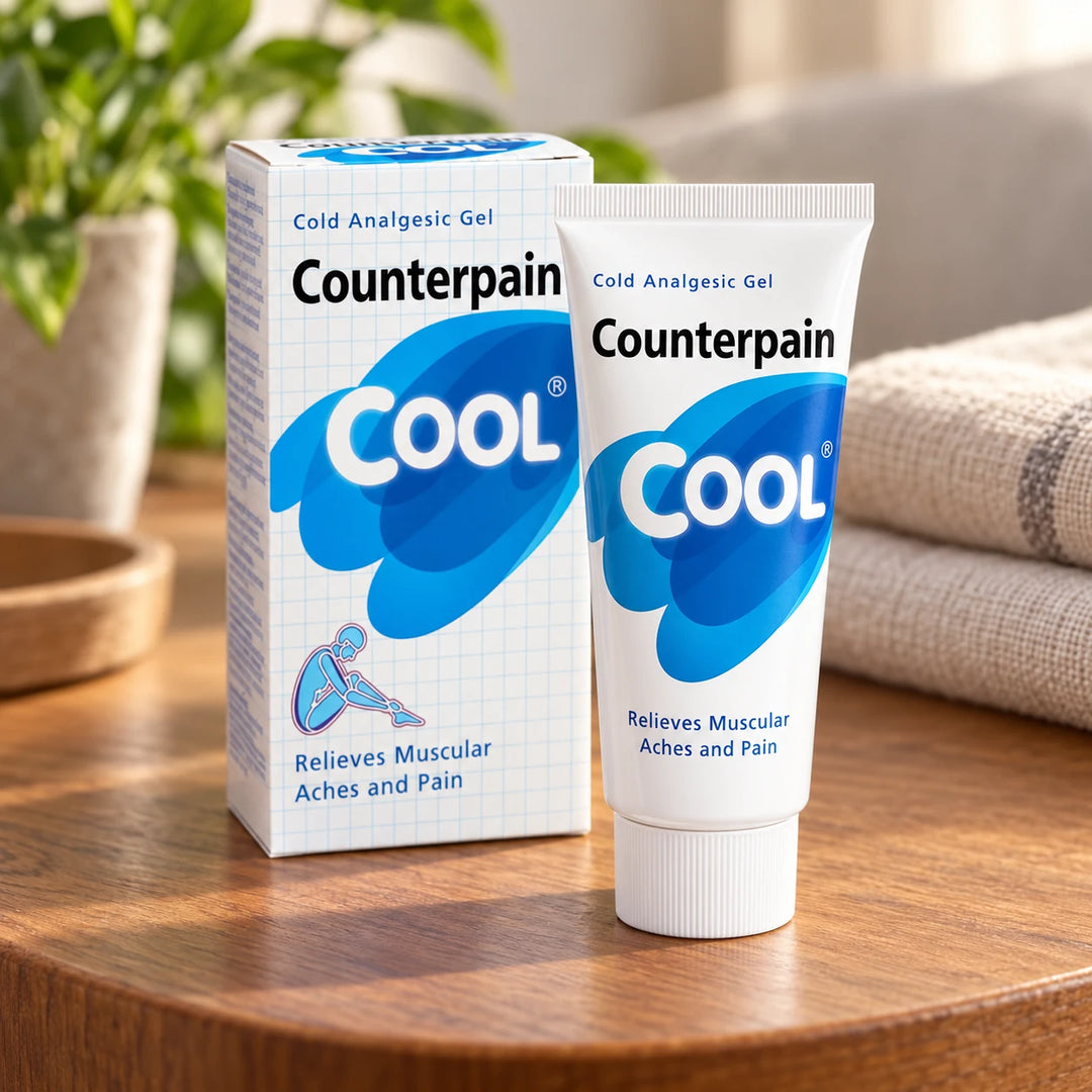 Counterpain Cool Cold Massage Gel 100g – 3 Tubes — lifestyle detail of the product