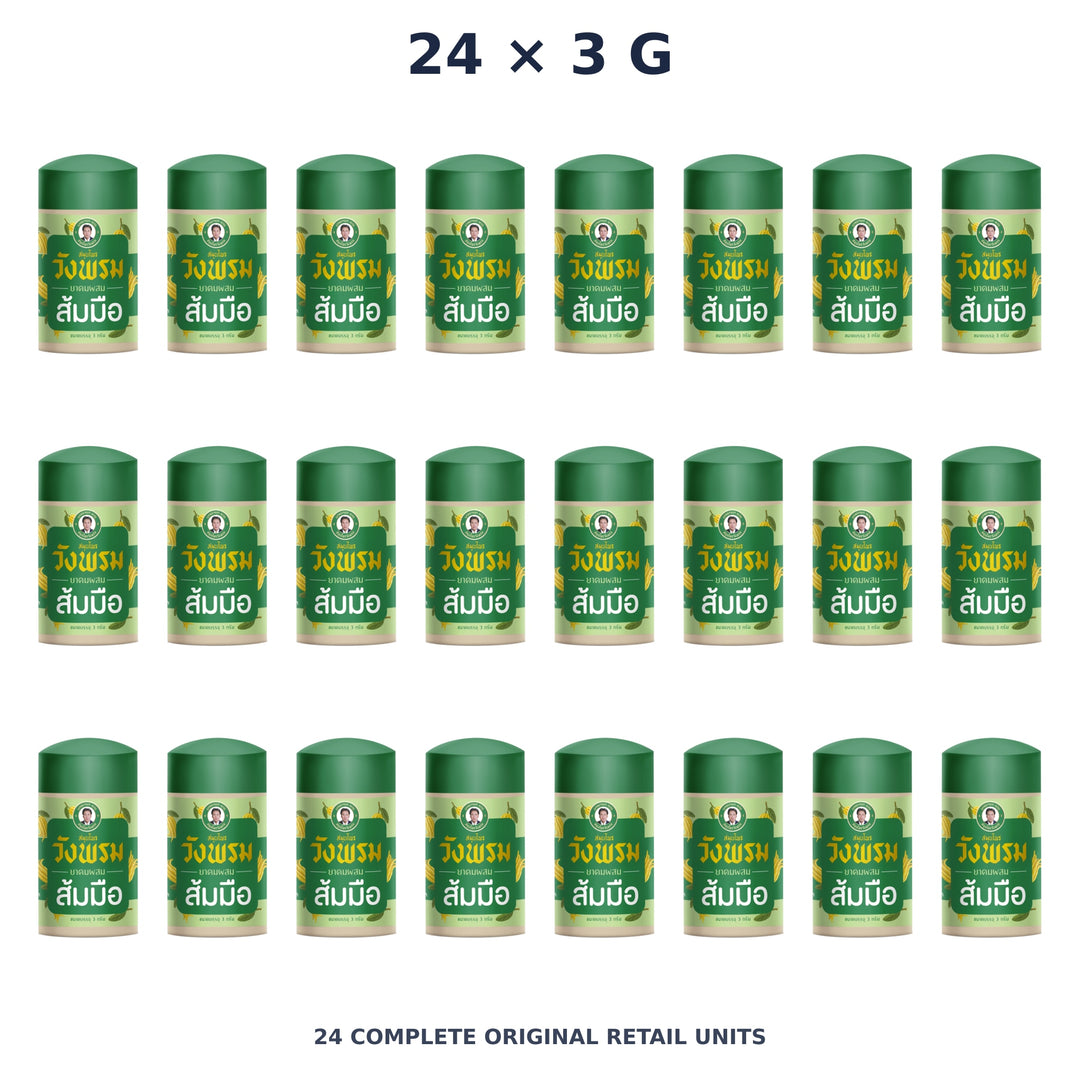 Wang Prom Buddha’s Hand Inhaler 3 g — 24 Inhalers — exact supplied quantity on white