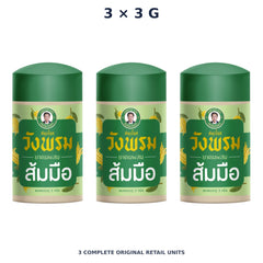 Wang Prom Buddha’s Hand Inhaler 3 g — 3 Inhalers — exact supplied quantity on white