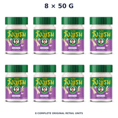 Wang Prom Citronella Balm (Purple) 50 g — 8 Jars — exact supplied quantity on white