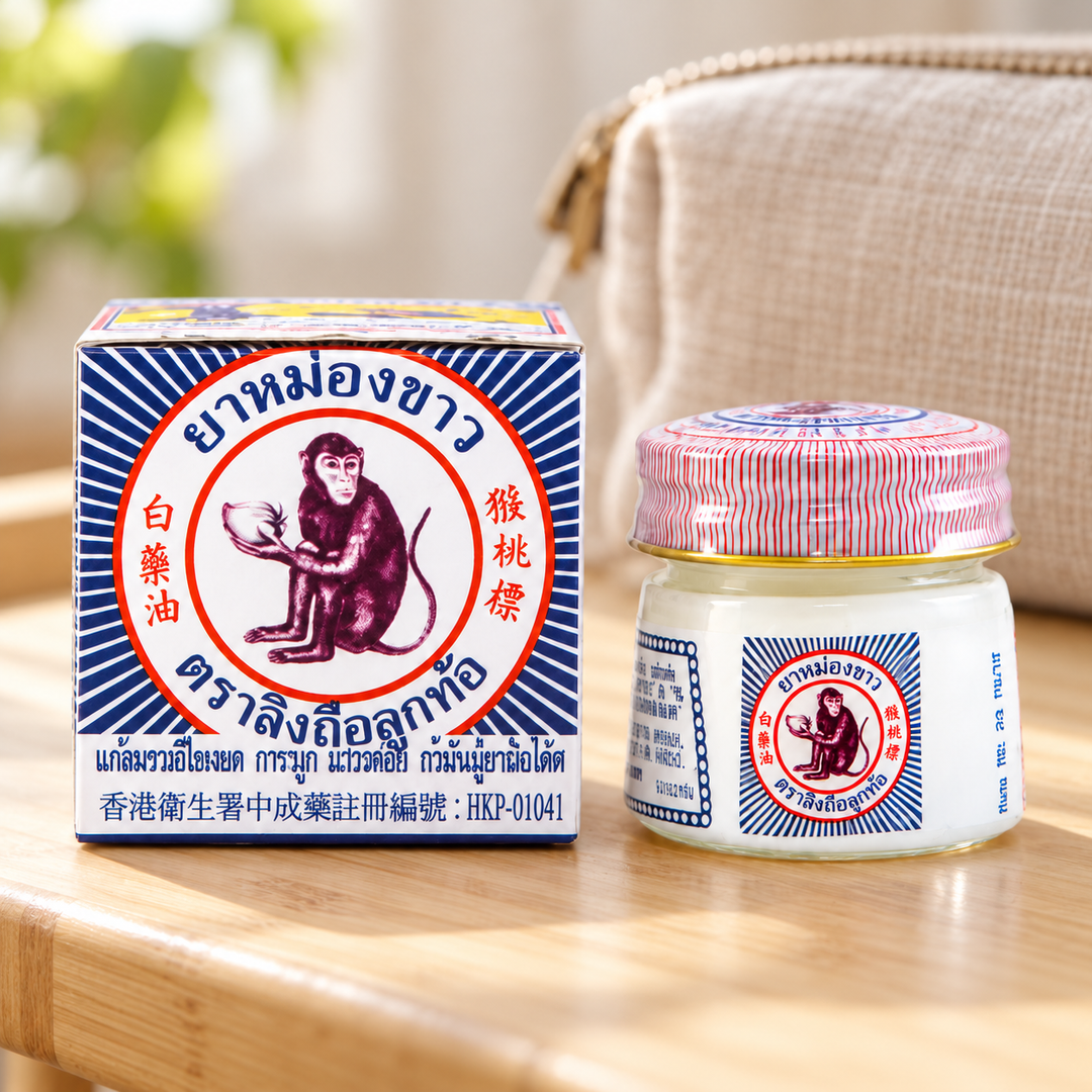 White Monkey Holding Peach Balm 12 g — product reference, lifestyle view 2