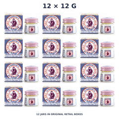 White Monkey Holding Peach Balm 12 g — 12 Jars — exact supplied quantity on white