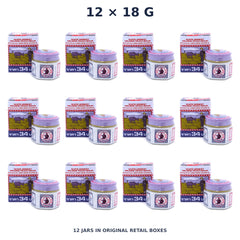 White Monkey Holding Peach Balm 18 g — 12 Jars — exact supplied quantity on white