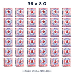 White Monkey Holding Peach Balm 8 g — 36 Tins — exact supplied quantity on white