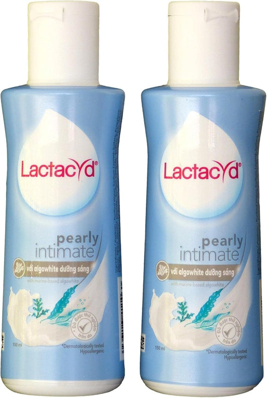 Lactacyd Pearly Intimate Feminine Wash – 150ml x 2 | Brightening Daily Care with Pearl Extracts