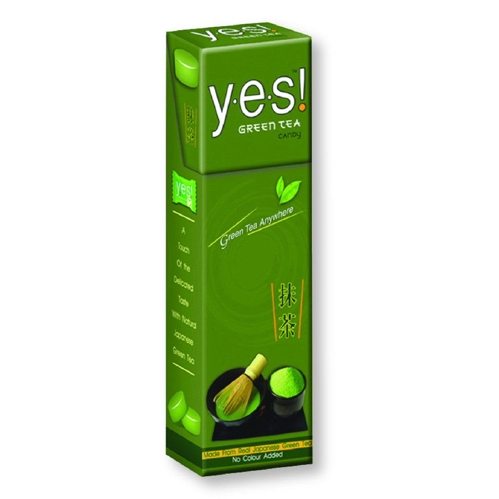 Yes! Green Tea Candy 36 g — Packs of 1, 2, 4 or 6 — package view